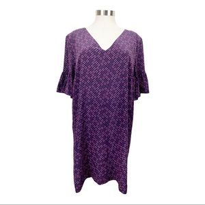 Madewell Navy Floral Silk Shift Dress Size 14